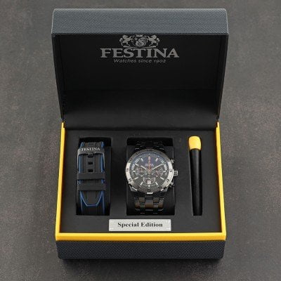 FESTINA Men's Chrono Bike Watch with Interchangeable Straps F20673/1