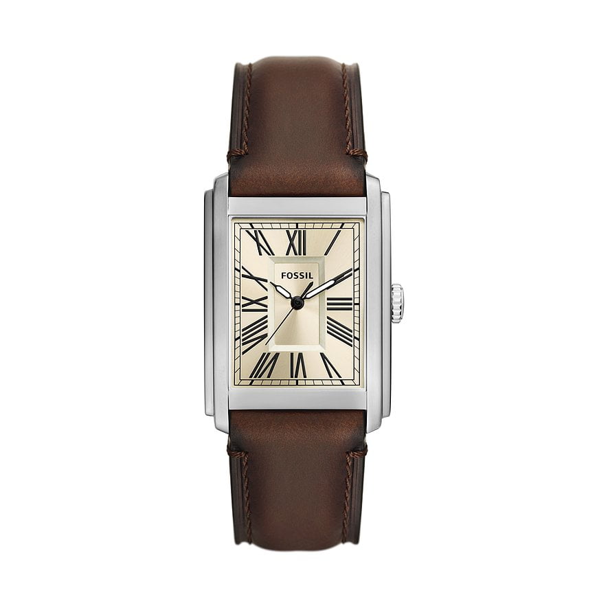 FOSSIL Men's Carraway Brown Leather Watch FS6012