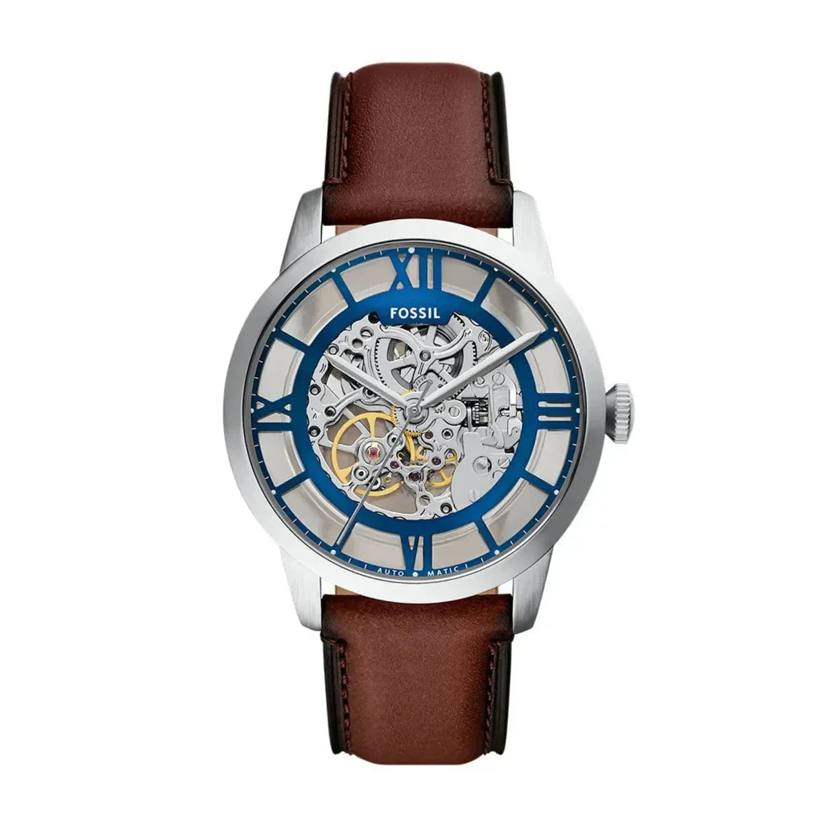 FOSSIL Men's Automatic Brown Leather Watch ME3267