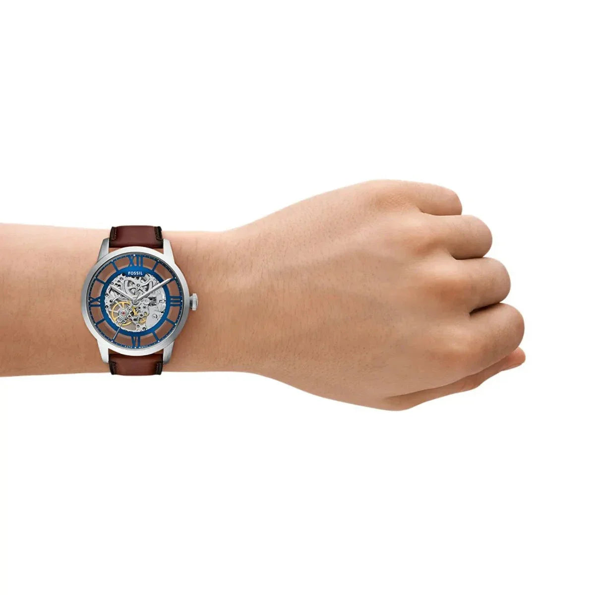 FOSSIL Men's Automatic Brown Leather Watch ME3267