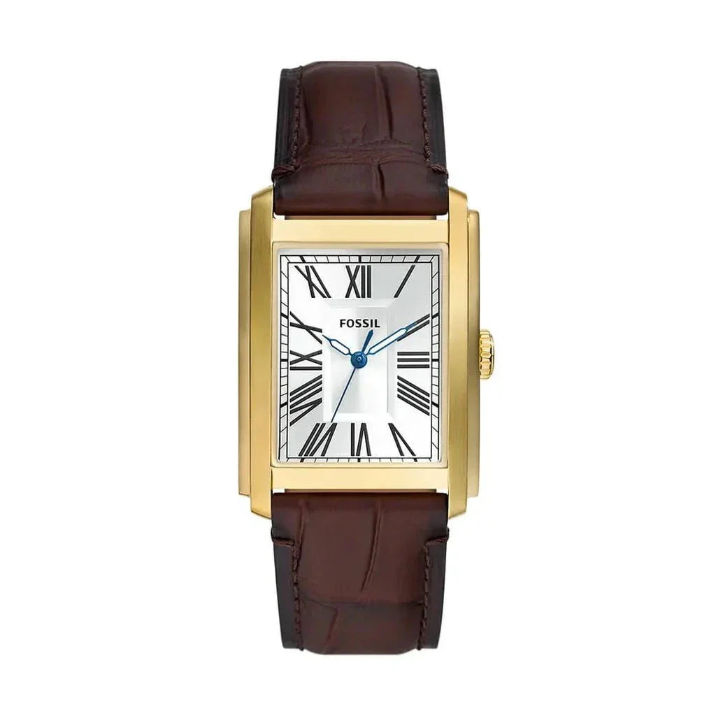 FOSSIL Men's Carraway Brown Leather Watch FS6011