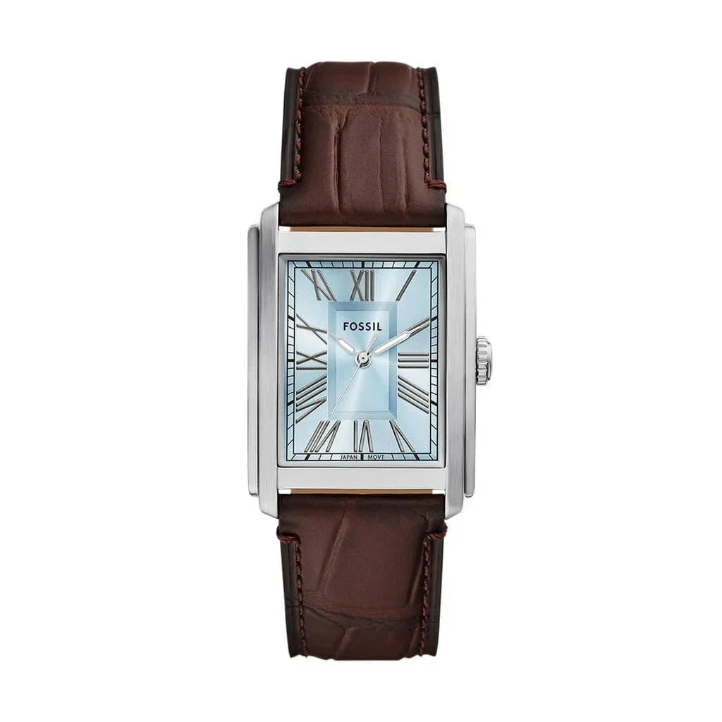 FOSSIL Men's Carraway Brown Leather Watch FS6110