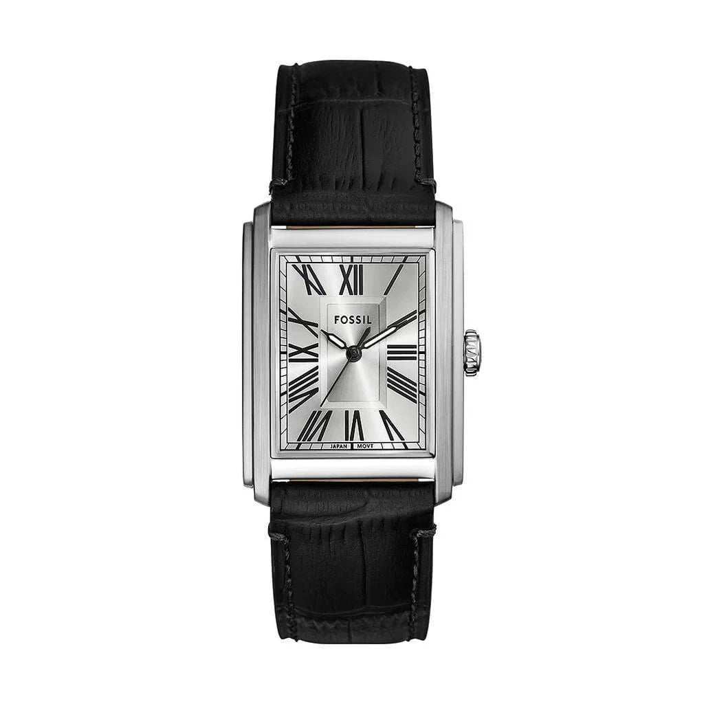 FOSSIL Men's Carraway Black Leather Watch FS6078