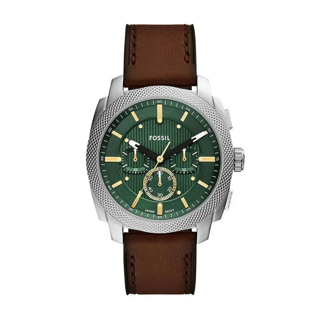 FOSSIL Men's Machine Chronograph Leather Watch FS6100