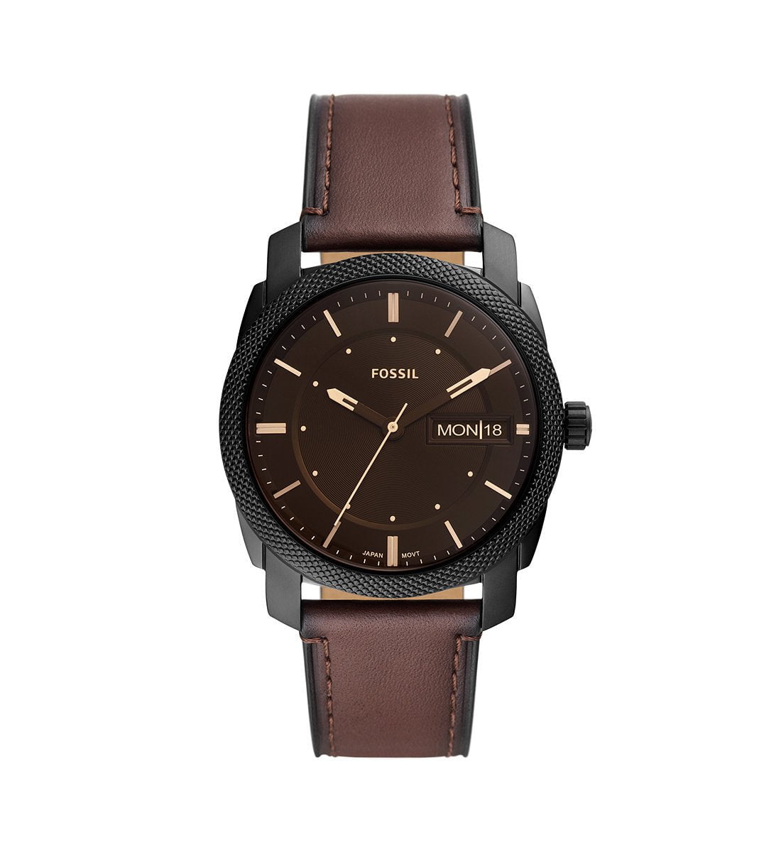 FOSSIL Men's Machine Brown Leather Watch FS5901