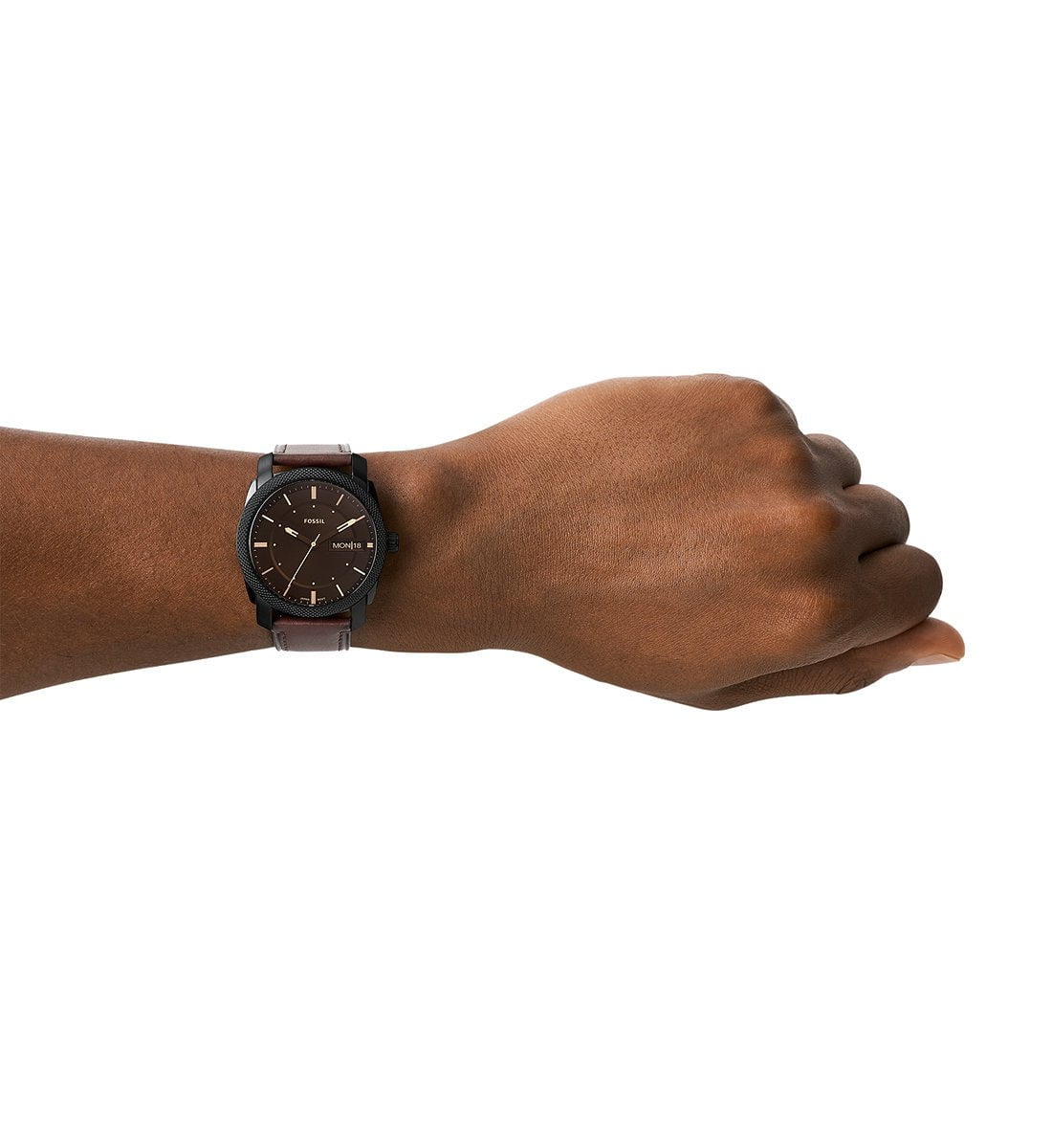 FOSSIL Men's Machine Brown Leather Watch FS5901
