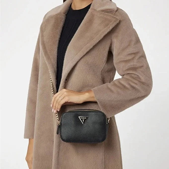 GUESS Women's Noelle Saffiano Shoulder Bag HWZG7879140BLA