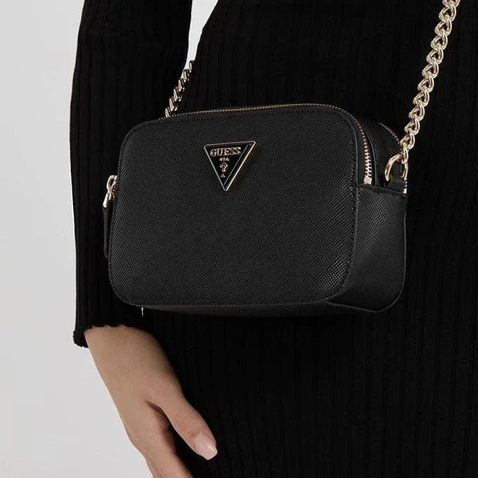 GUESS Women's Noelle Saffiano Shoulder Bag HWZG7879140BLA