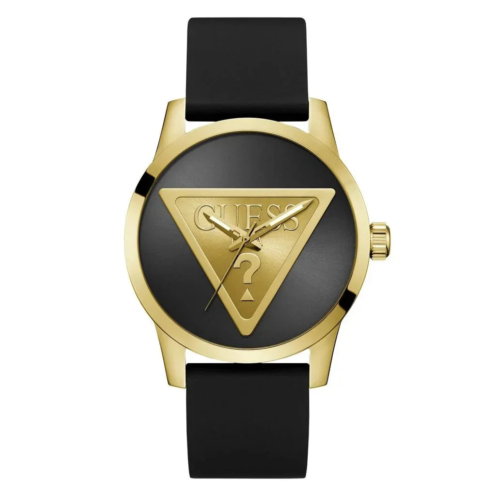 GUESS Men's Badge Black Silicone Watch GW0781G4