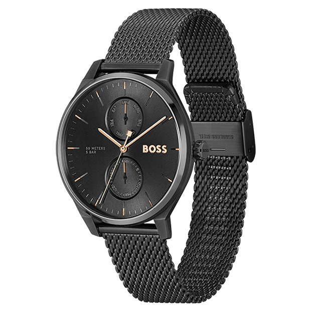 BOSS Men's Business Watch in Black Milanese Steel 1514105