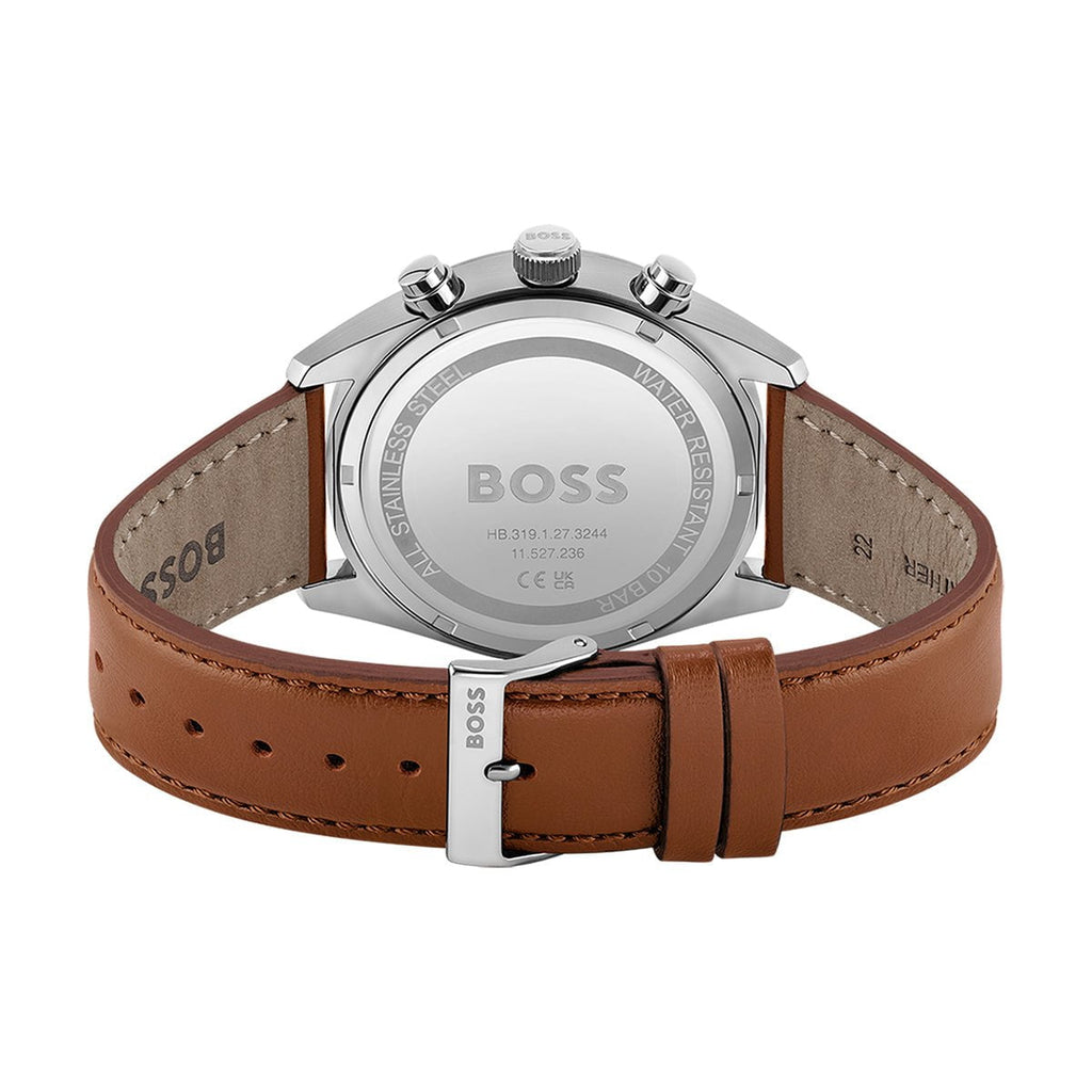 Montre BOSS Homme Champion Chronographe en Cuir Marron 1513879