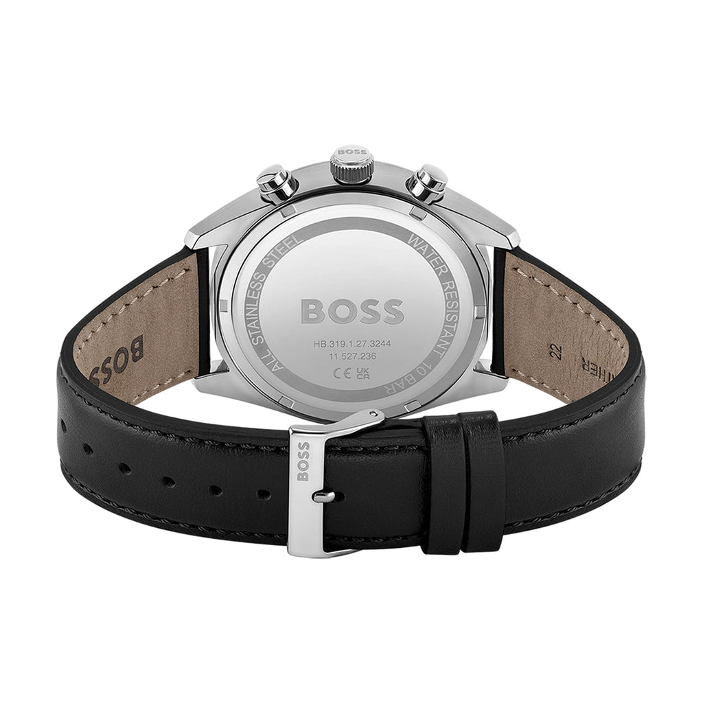 Montre BOSS Homme Champion Chronographe en Cuir Noir 1513816