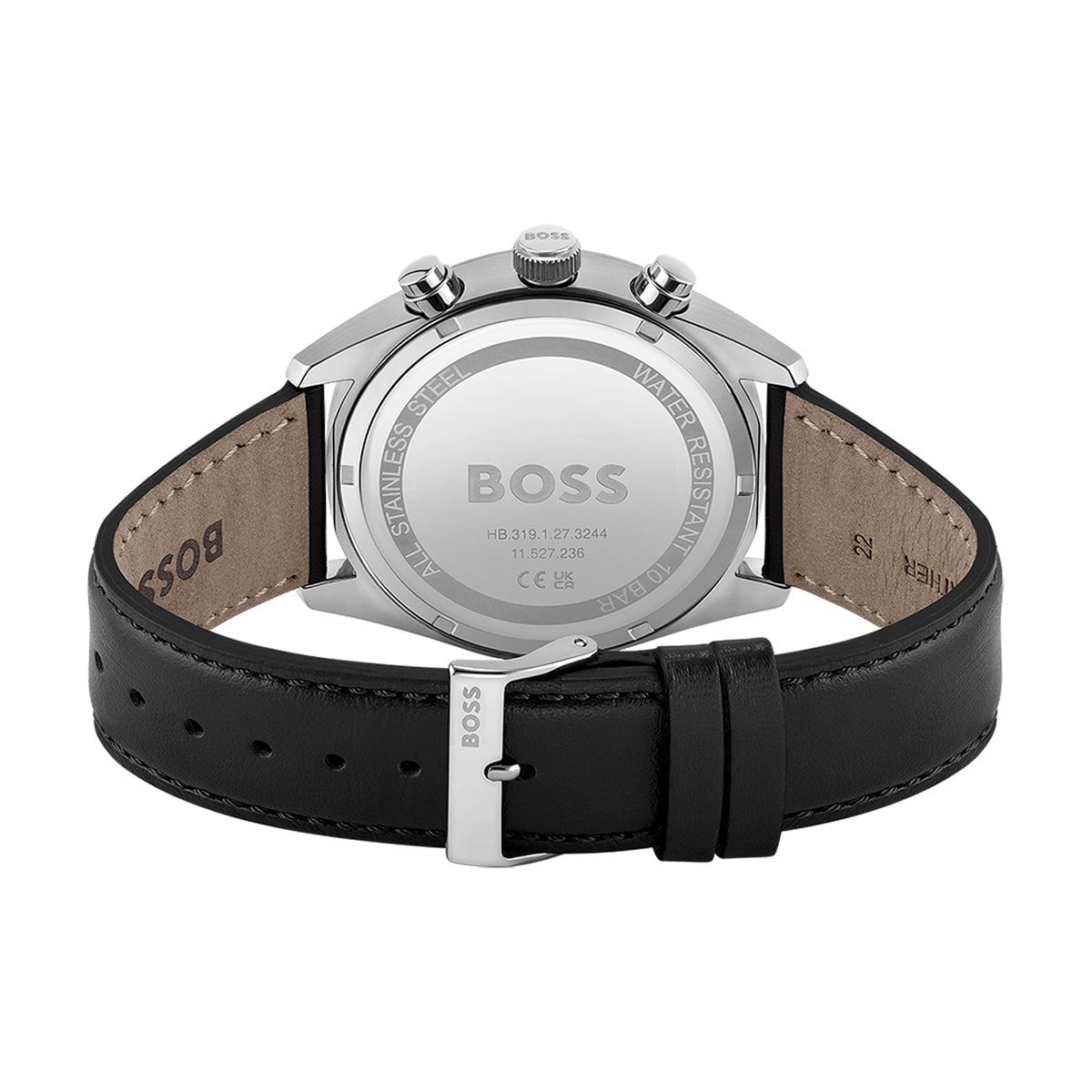 BOSS Men's Champion Chronograph Black Leather Watch 1513816