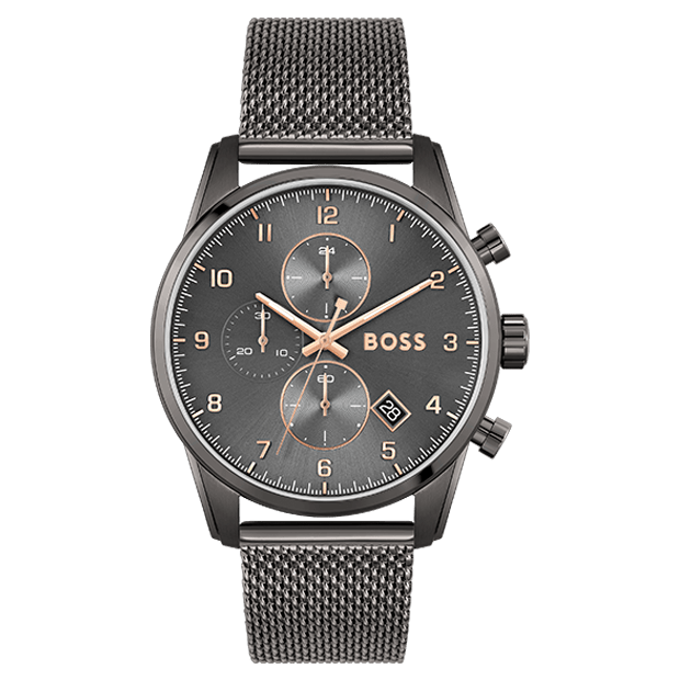 BOSS Men's Skymaster Chronograph Milanese Steel Watch 1513837