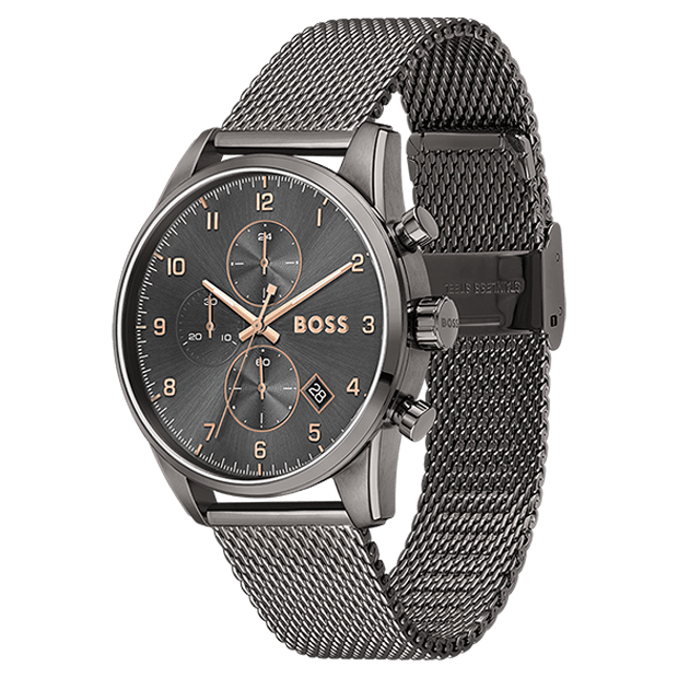 BOSS Men's Skymaster Chronograph Milanese Steel Watch 1513837