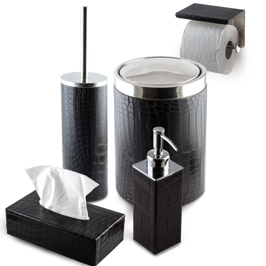 Leather Tissue Box - Alligator