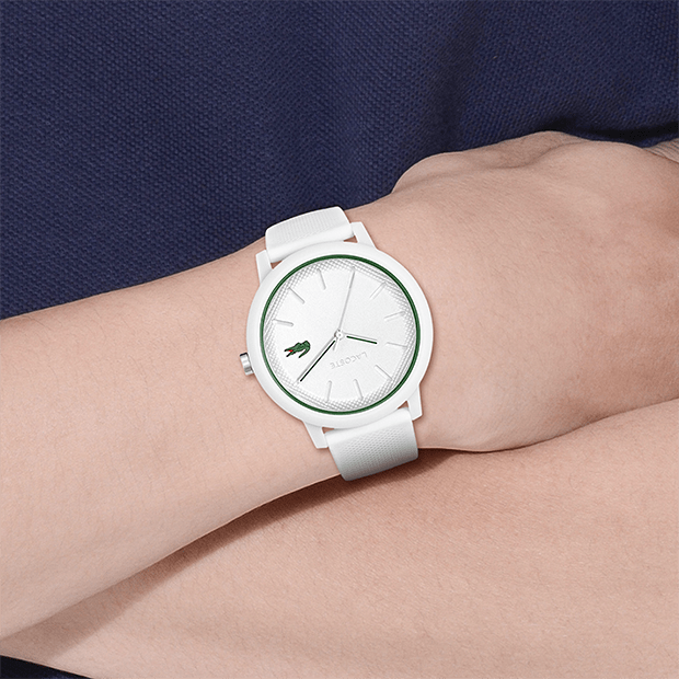 LACOSTE Men's 12.12 White Silicone Watch 2011169