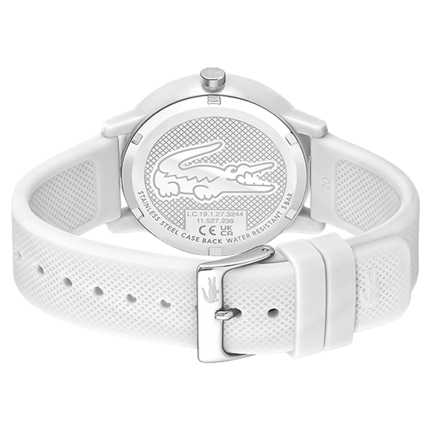 LACOSTE Men's 12.12 White Silicone Watch 2011169