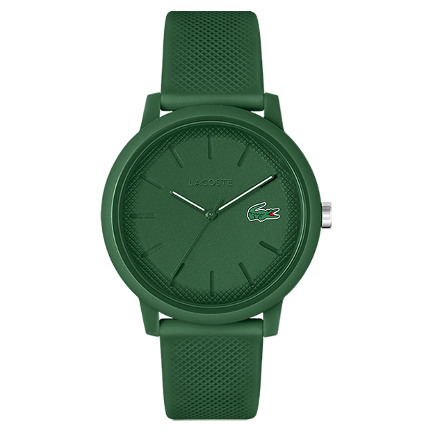 LACOSTE Men's 12.12 Green Silicone Watch 2011170