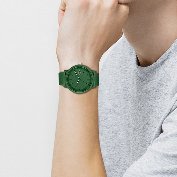 LACOSTE Men's 12.12 Green Silicone Watch 2011170