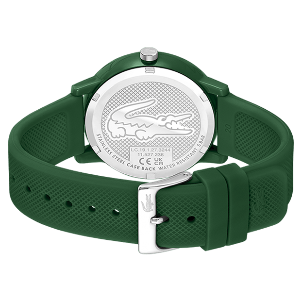 LACOSTE Men's 12.12 Green Silicone Watch 2011170