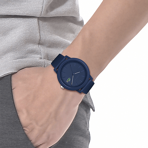 LACOSTE Men's 12.12 Blue Silicone Watch 2011172