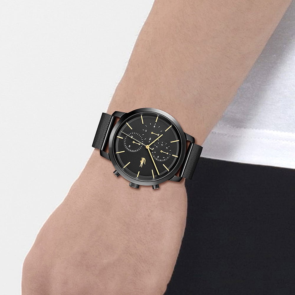 LACOSTE Men's Replay Watch in Black Steel 2011194