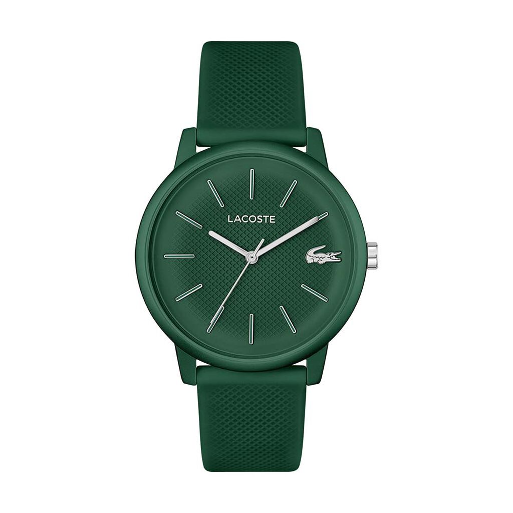 LACOSTE Men's 12.12 Green Silicone Watch 2011238