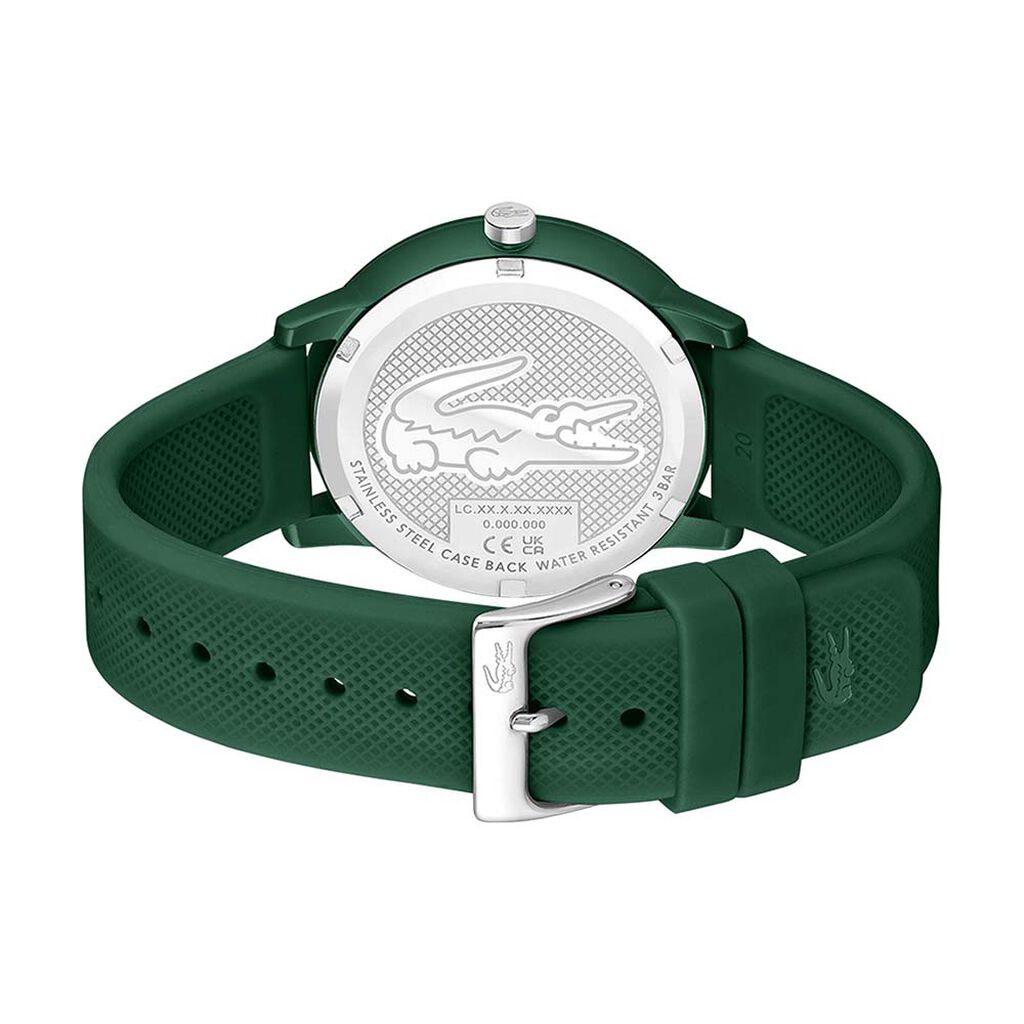 LACOSTE Men's 12.12 Green Silicone Watch 2011238