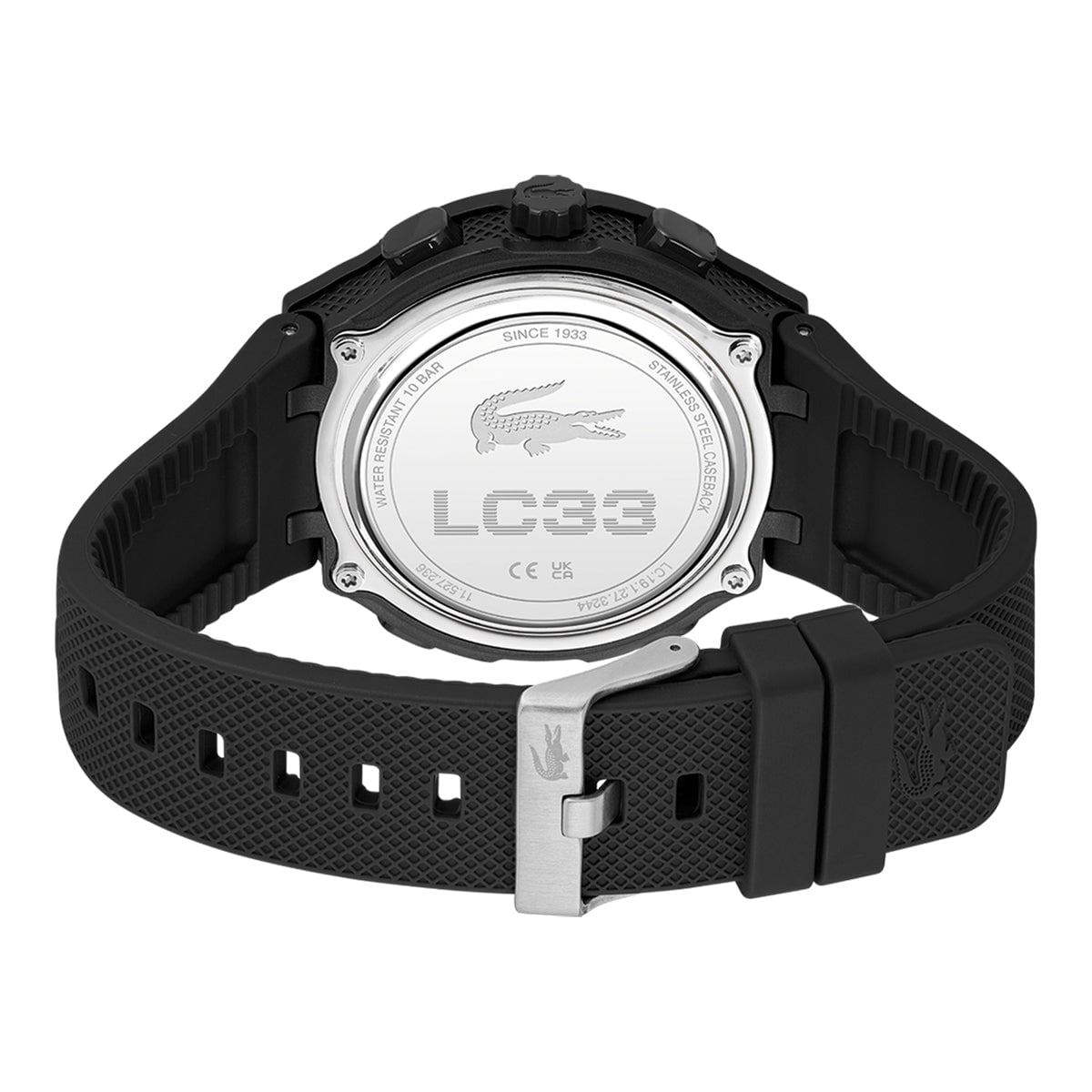 LACOSTE Men's LC33 Black Silicone Watch 2011435
