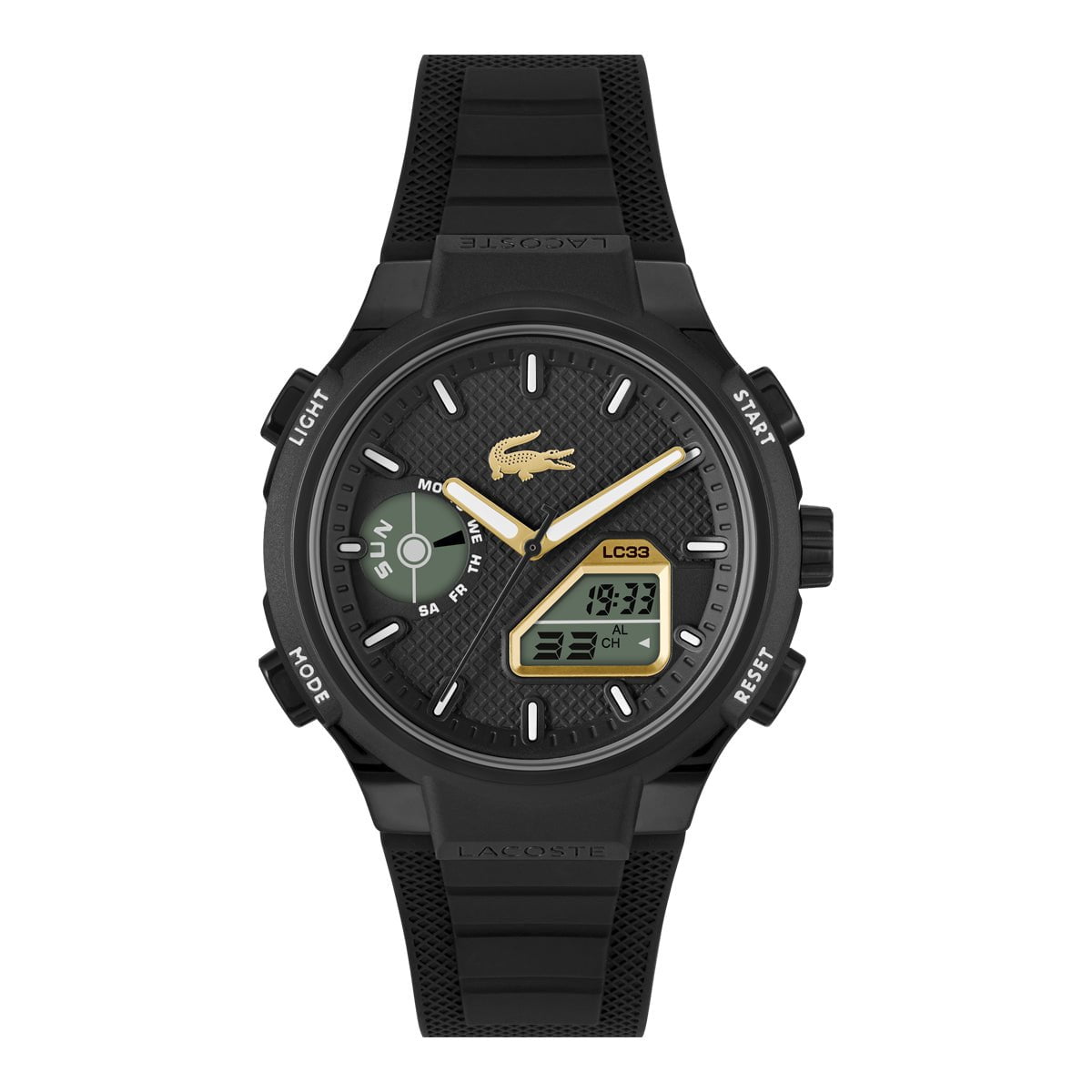 LACOSTE Men's LC33 Black Silicone Watch 2011435