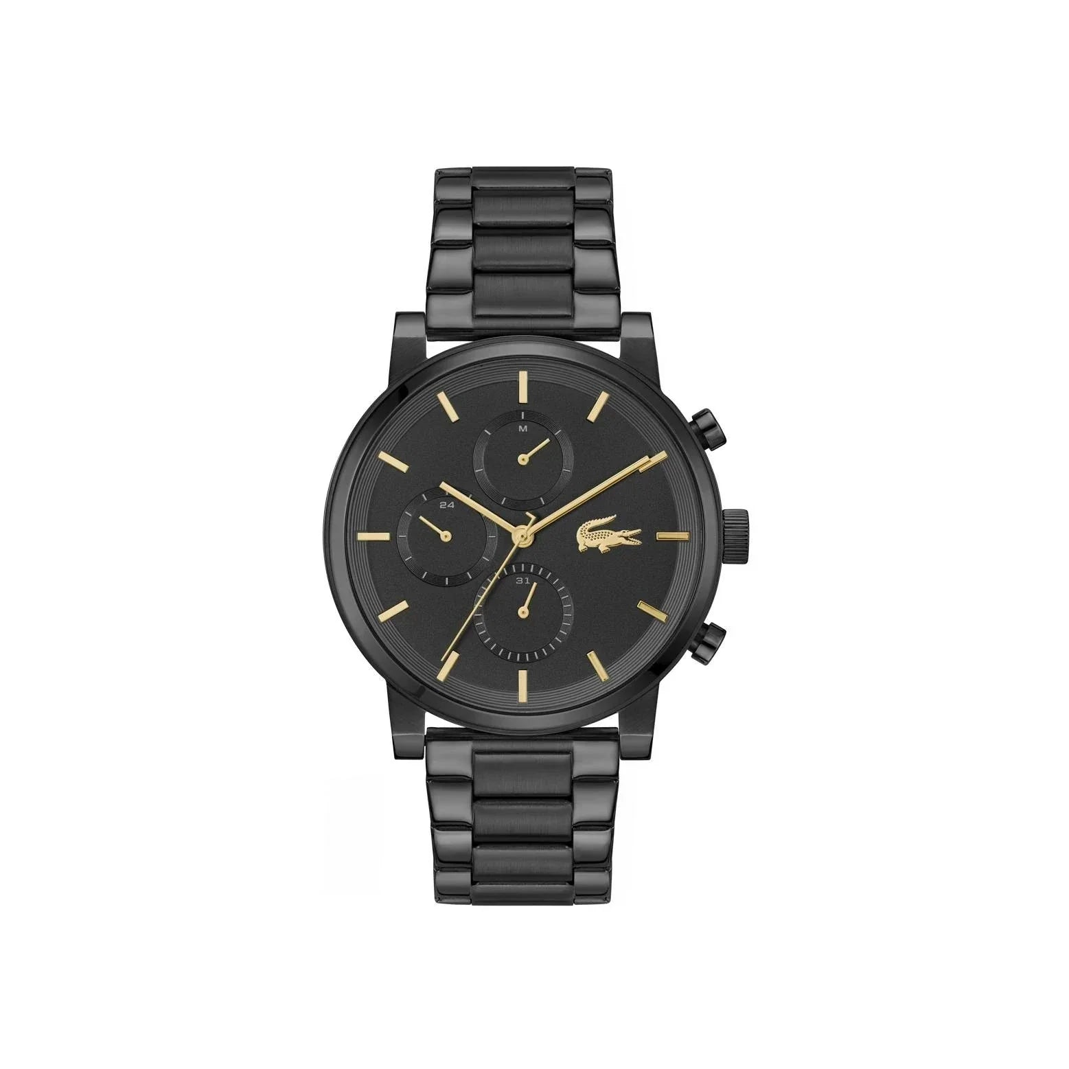 LACOSTE Men's Replay Watch in Black Gold Steel 2011451