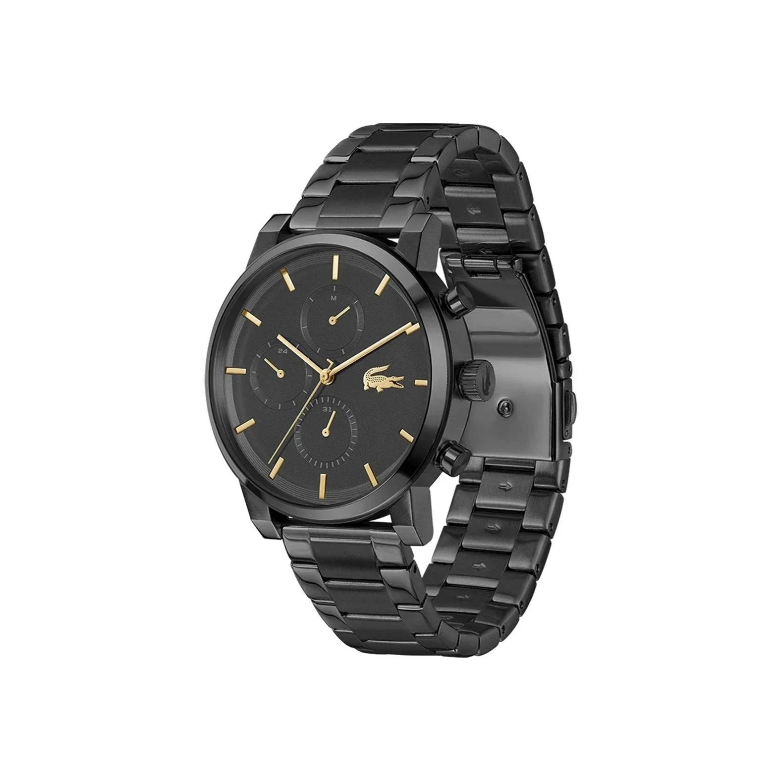 LACOSTE Men's Replay Watch in Black Gold Steel 2011451