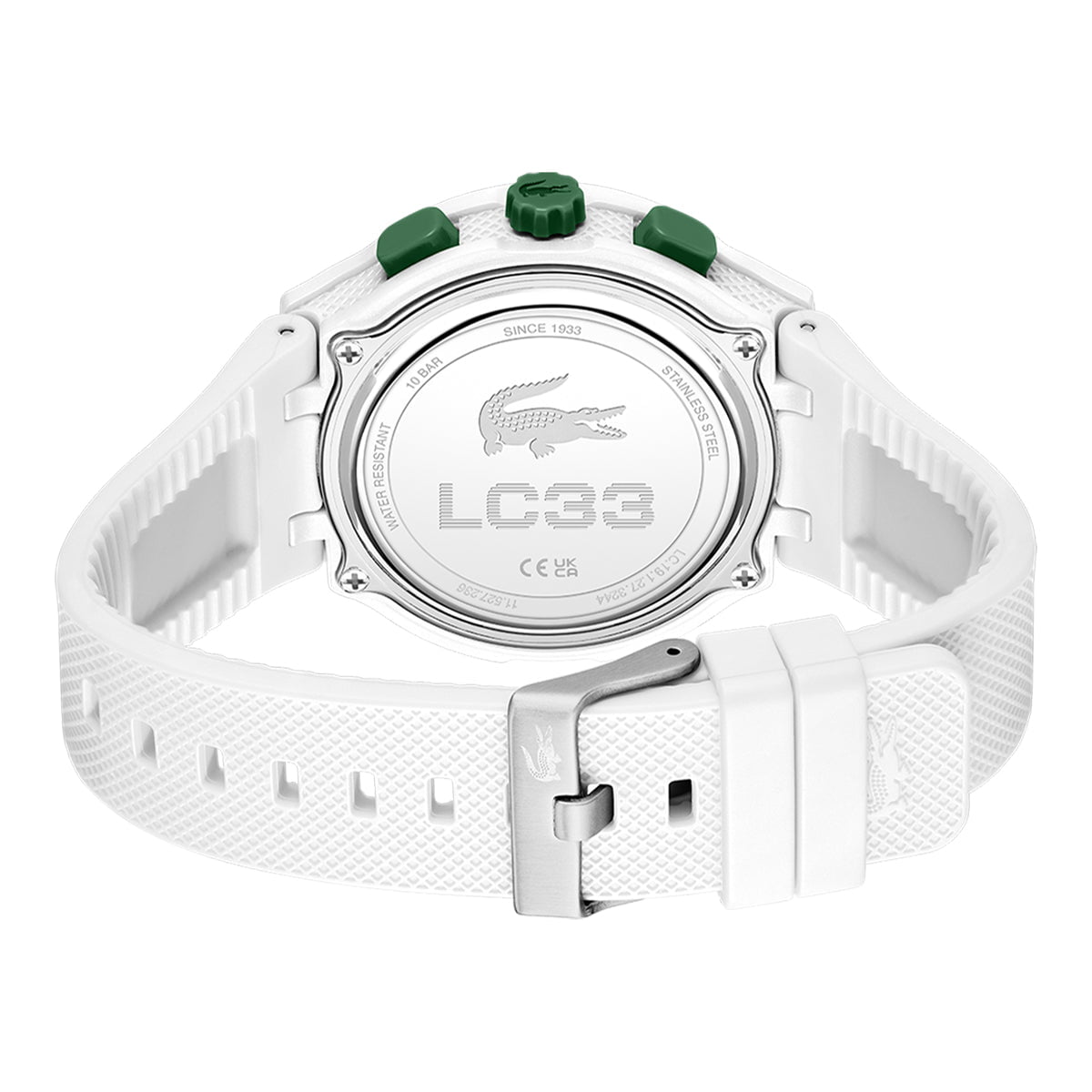LACOSTE Men's LC33 White Silicone Watch 2011364