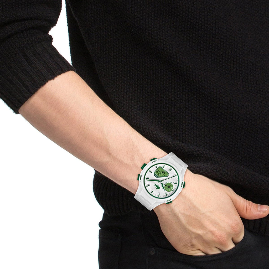 LACOSTE Men's LC33 White Silicone Watch 2011364