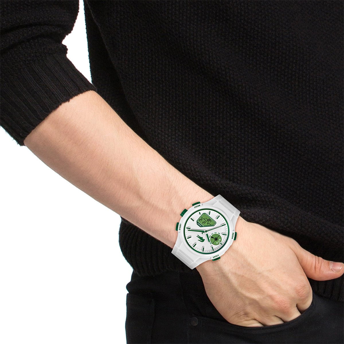 LACOSTE Men's LC33 White Silicone Watch 2011364