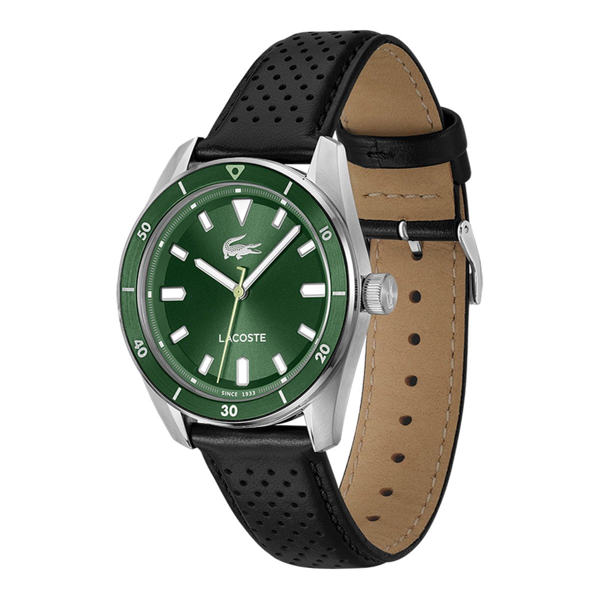 LACOSTE Men's Boston Black Leather Watch 2011423