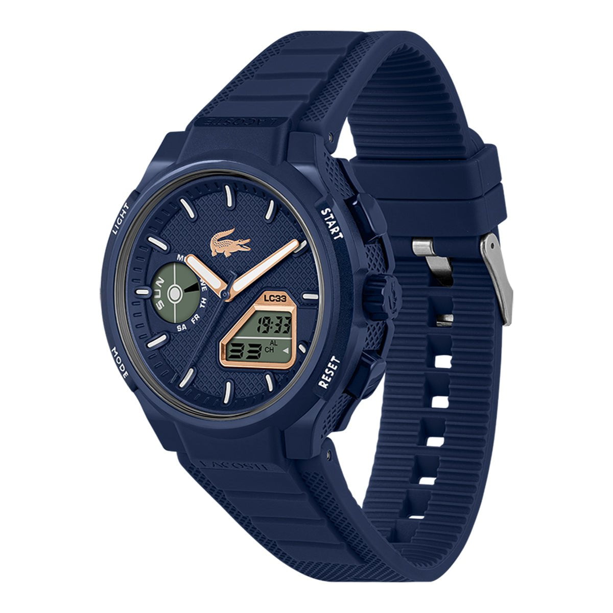 LACOSTE Men's LC33 Blue Silicone Watch 2011434