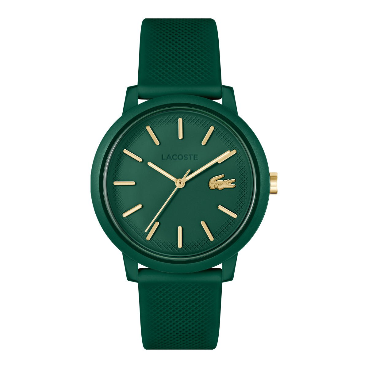 LACOSTE Men's 12.12 Green Silicone Watch 2011445