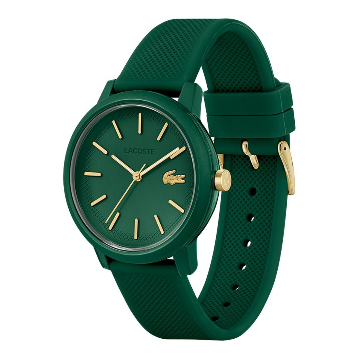 LACOSTE Men's 12.12 Green Silicone Watch 2011445