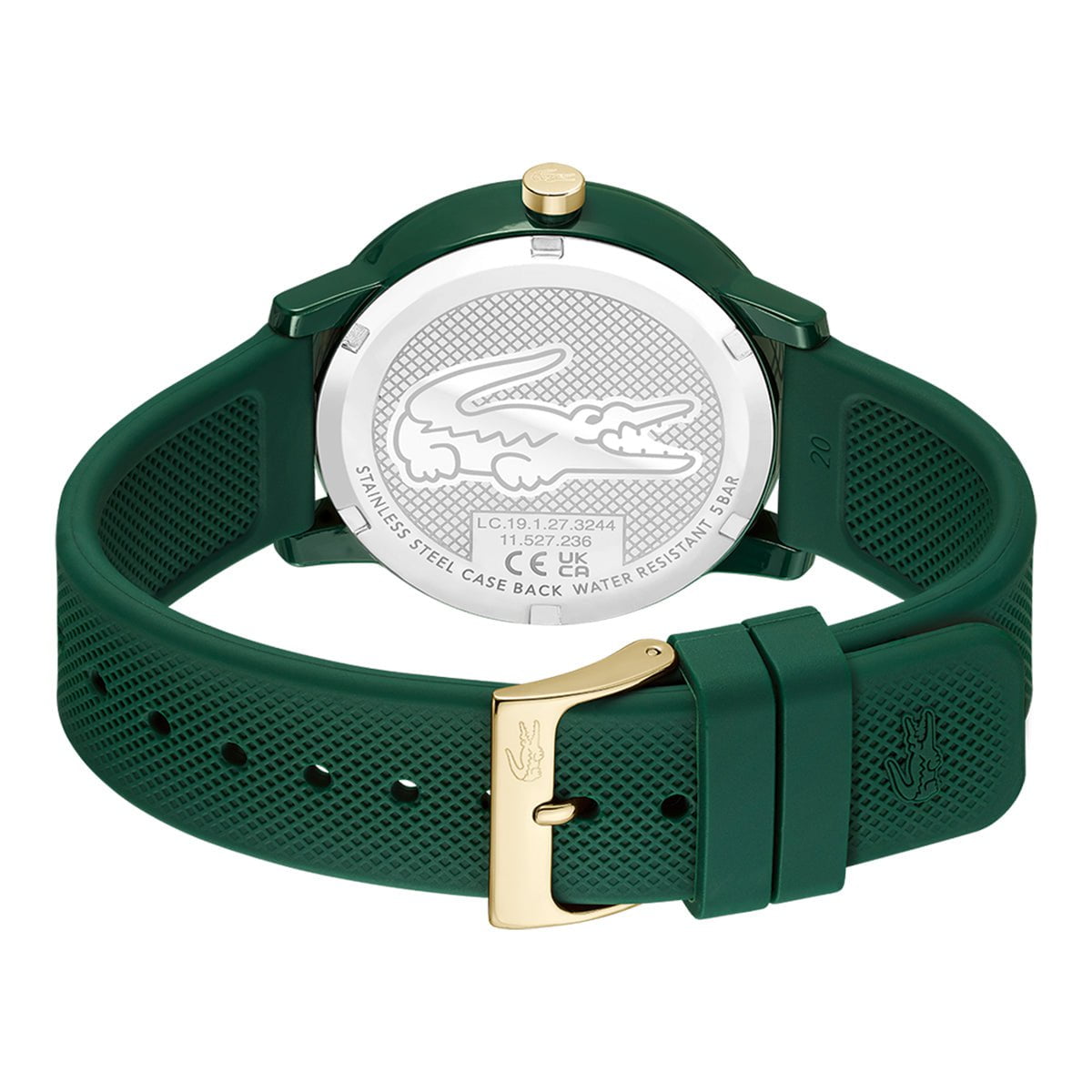 LACOSTE Men's 12.12 Green Silicone Watch 2011445