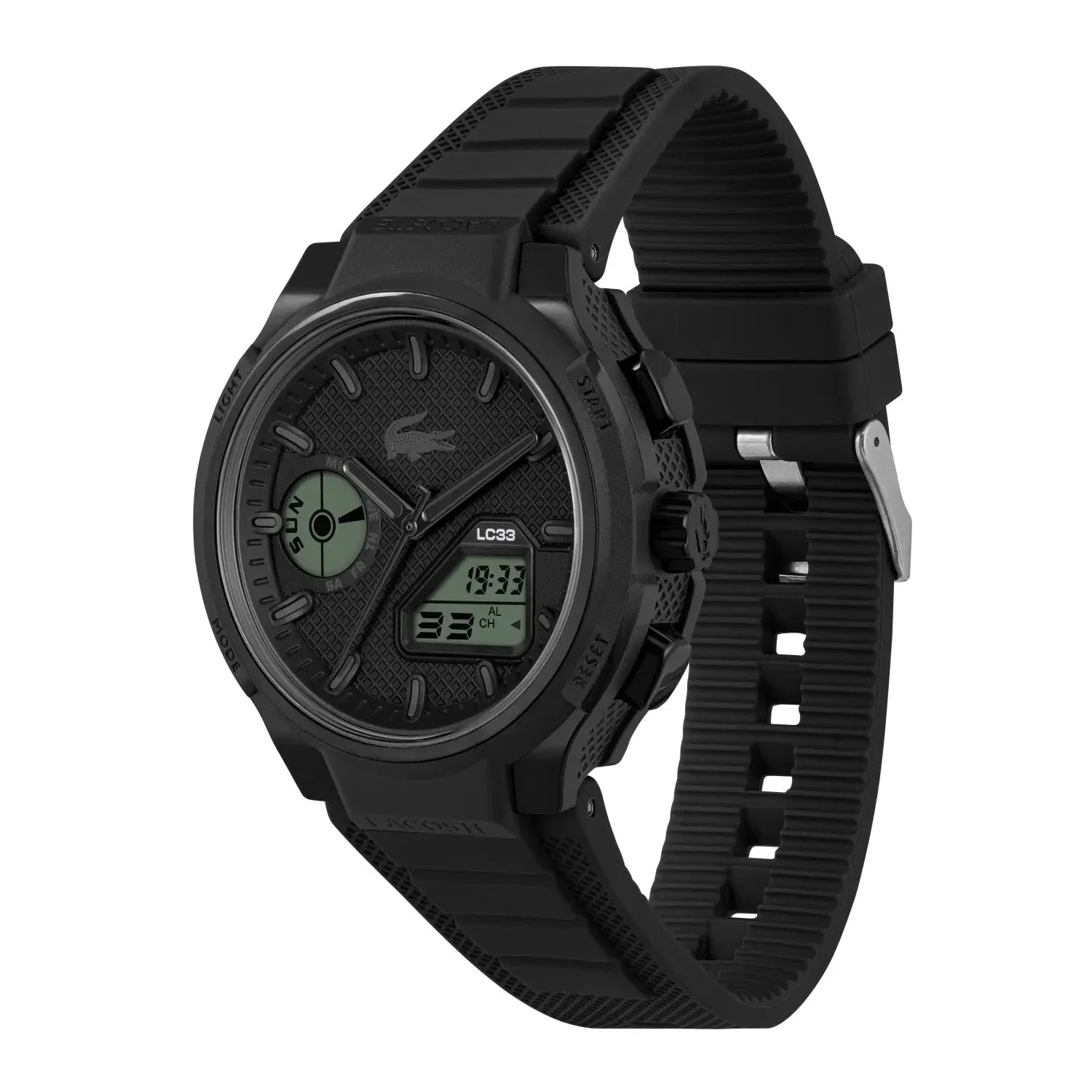 LACOSTE Men's LC33 Black Silicone Watch 2011447