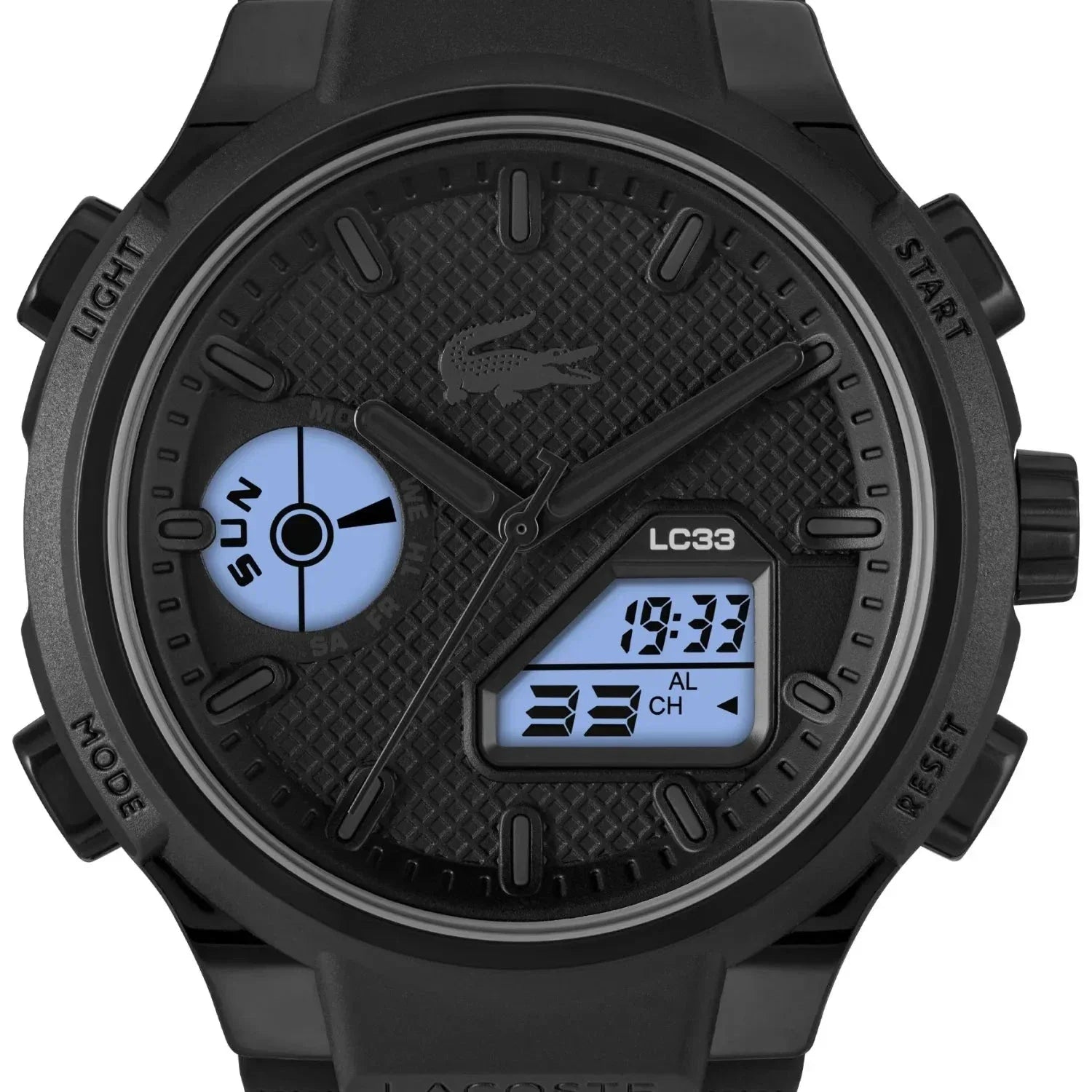 LACOSTE Men's LC33 Black Silicone Watch 2011447
