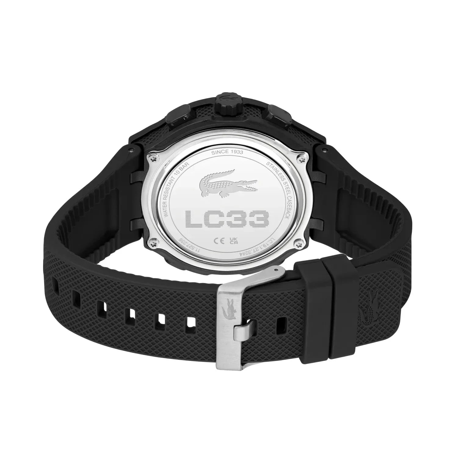 LACOSTE Men's LC33 Black Silicone Watch 2011447