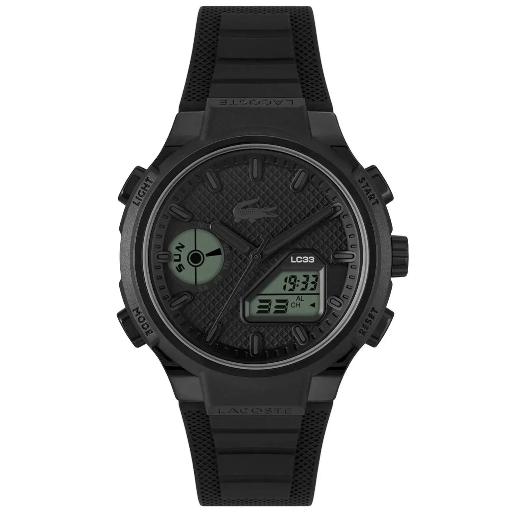 LACOSTE Men's LC33 Black Silicone Watch 2011447