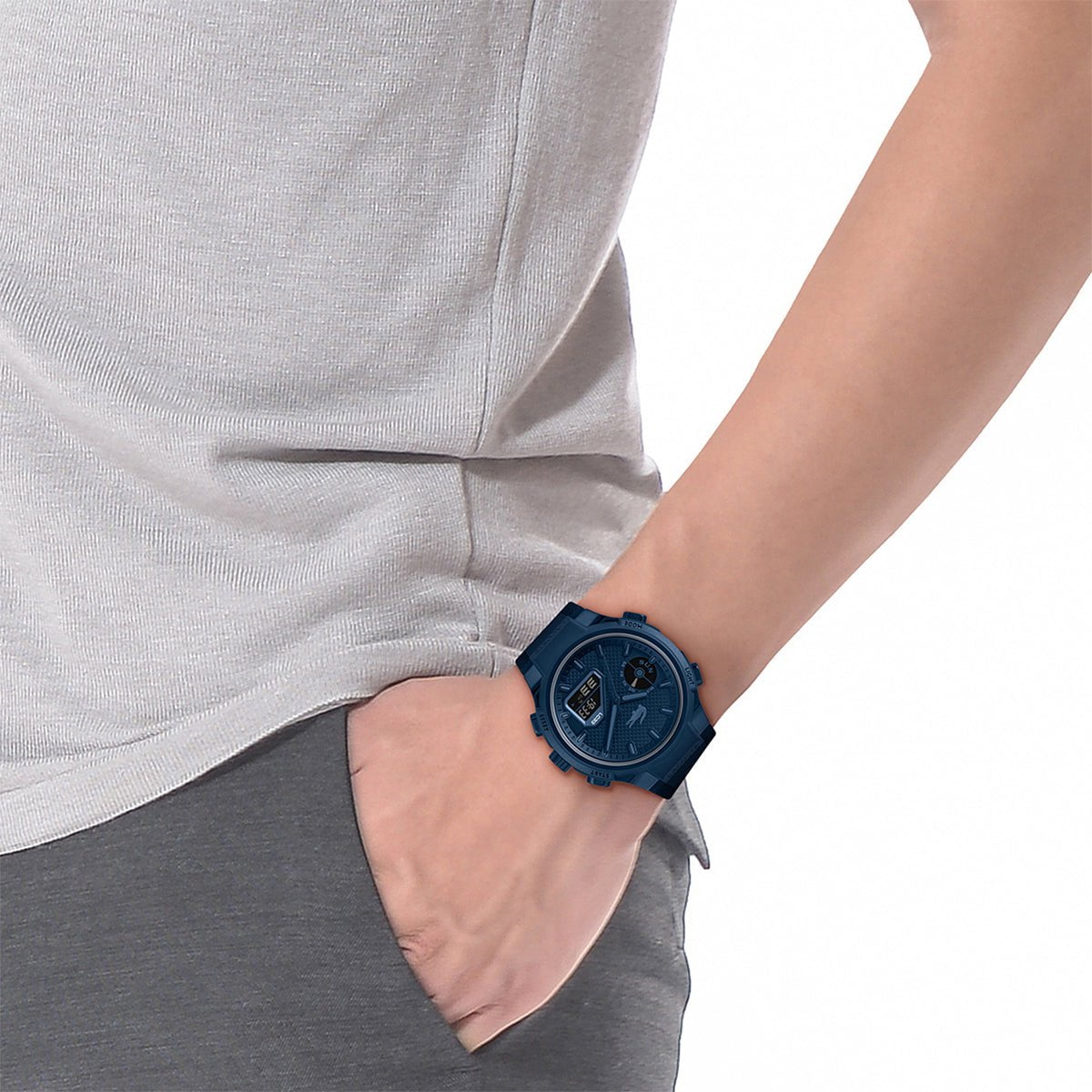 LACOSTE Men's LC33 Blue Silicone Watch 2011448