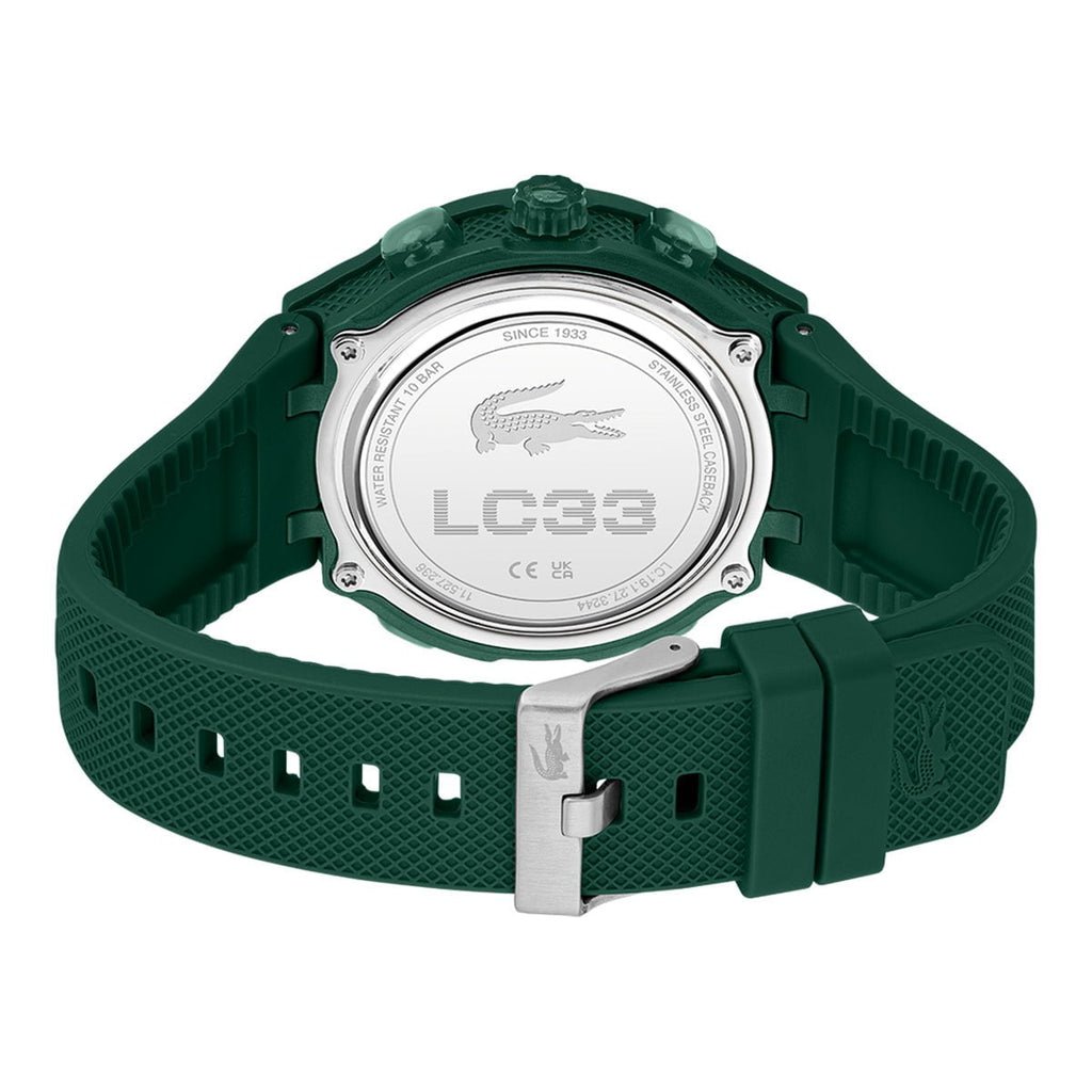 LACOSTE Men's LC33 Green Silicone Watch 2011449