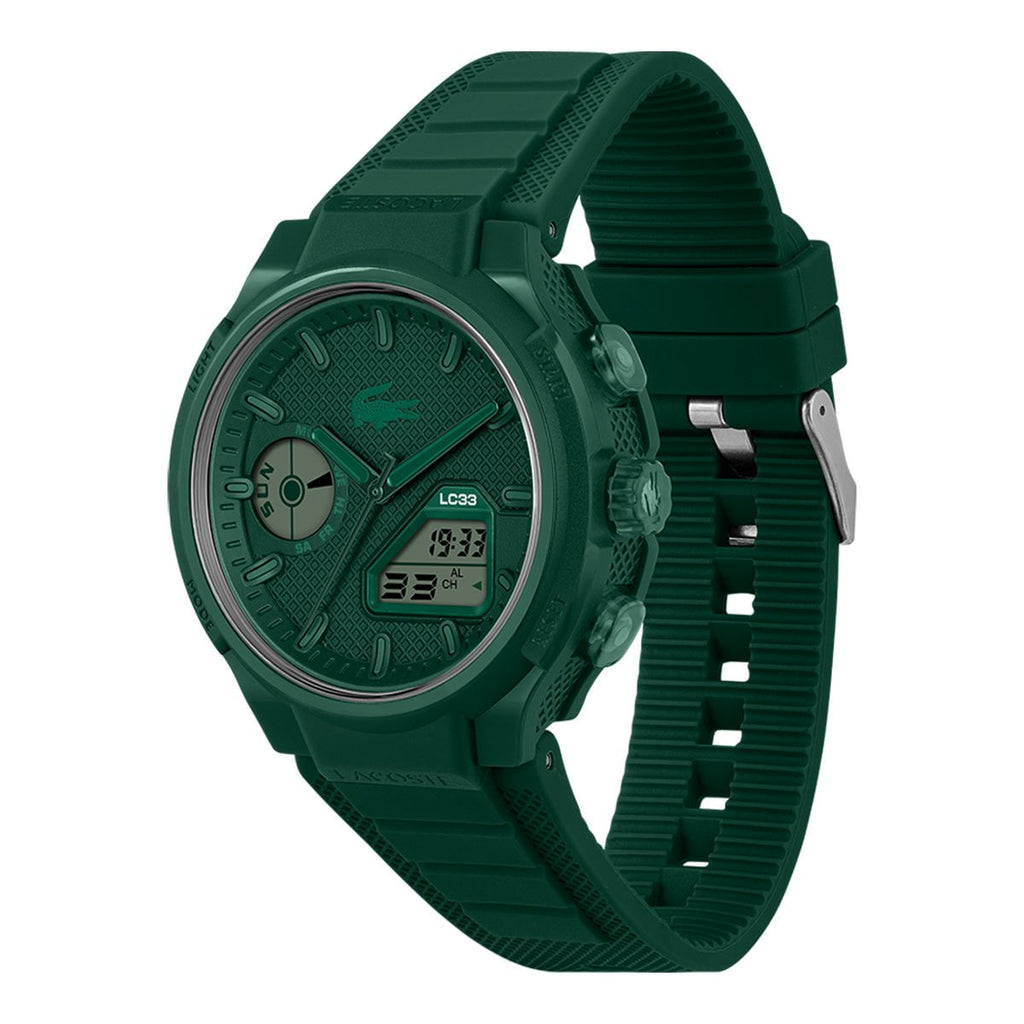 LACOSTE Men's LC33 Green Silicone Watch 2011449