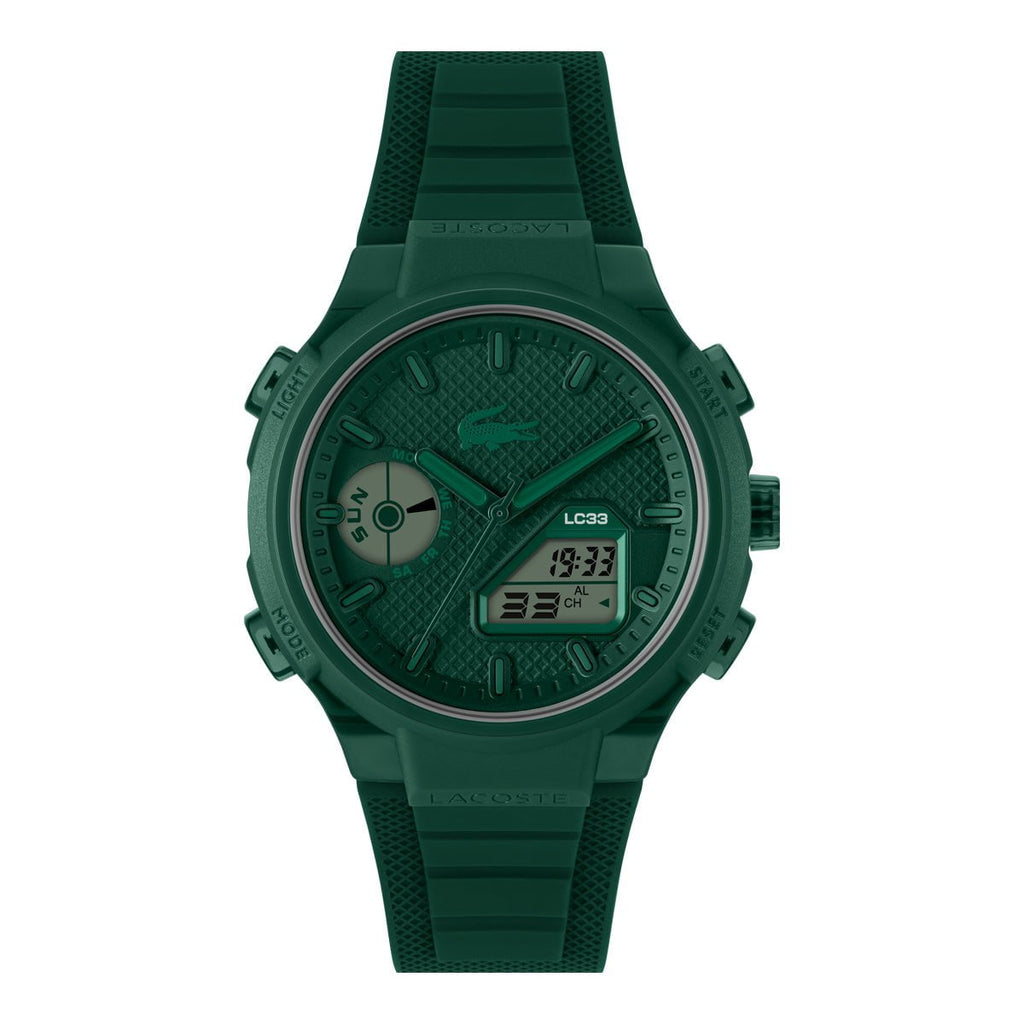 LACOSTE Men's LC33 Green Silicone Watch 2011449