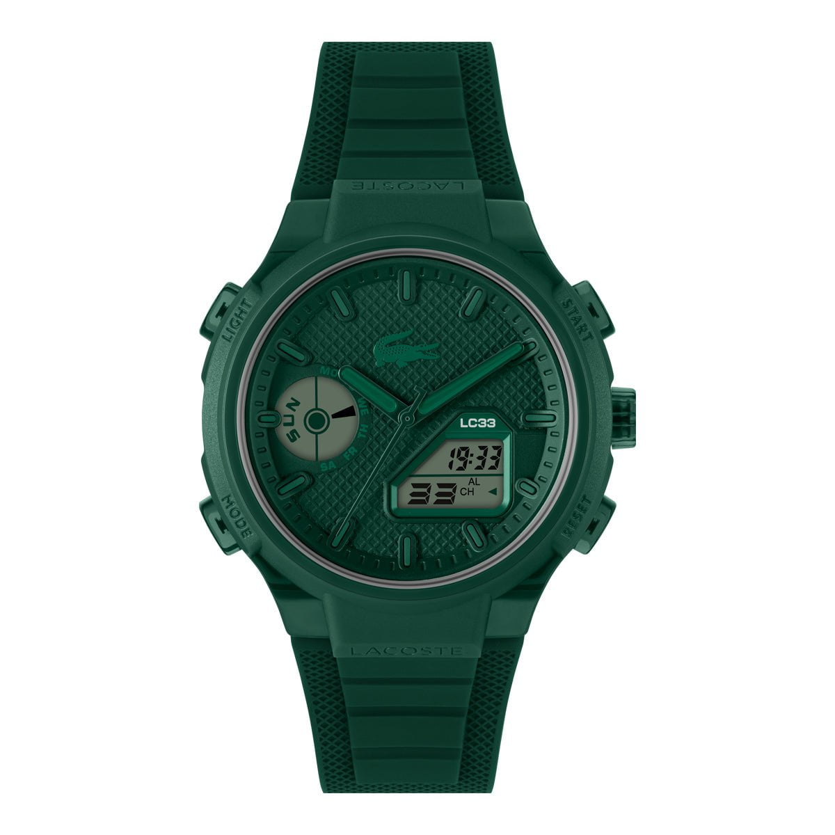 LACOSTE Men's LC33 Green Silicone Watch 2011449